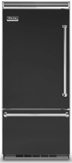 Viking® 5 Series 36 in. 20.4 Cu. Ft. Cast Black Built In Bottom Freezer Refrigerator