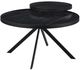 Coaster® Briggs Marble Printed Glass Top Coffee Table with Black Base-1