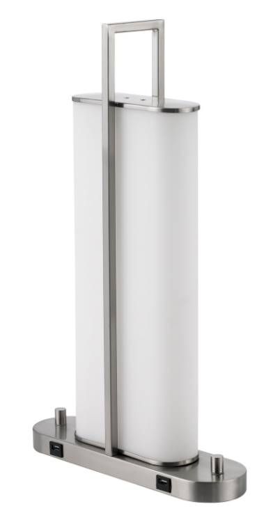 Cal® Lighting & Accessories Zamora Brushed Steel Desk Lamp-2