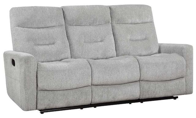 Homelegance® Lyndon Gray Double Manual Reclining Sofa-0
