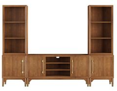 HH2 Home Margo Walnut 60'' Entertainment Consoles with Piers