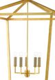 Currey & Company Denison Contemporary Gold Leaf Grande Lantern Chandelier-1
