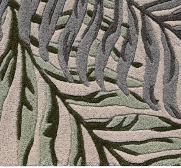 KAS Rugs Cove Ivory Ferns 5'x8' Area Rug-4