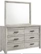 Elements International Ellen White Dresser and Mirror Set-0