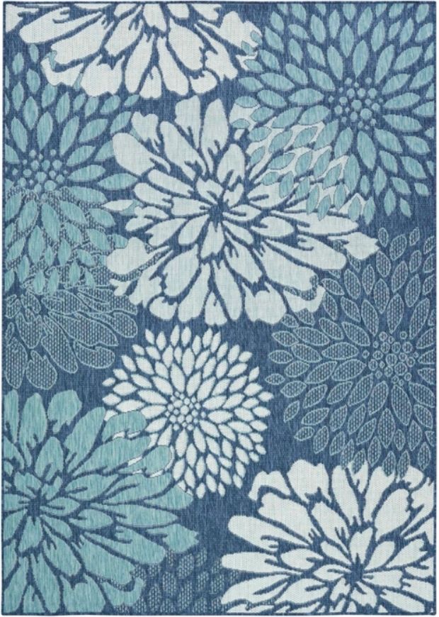 Nourison Home™ Garden Oasis Navy 5'x7' Style 3 Area Rug-0