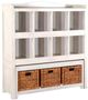 Sunny Designs™ Storage White Bookcase with Trundle Bench-0