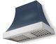 La Cornue CornuFé Cascade 44" Winter Sky Wall Mounted Range Hood with Polished Chrome Trim-0