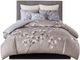 Olliix by N Natori Lilac Full/Queen Sakura Blossom 3 Piece Cotton Sateen Printed Duvet Cover Set-0