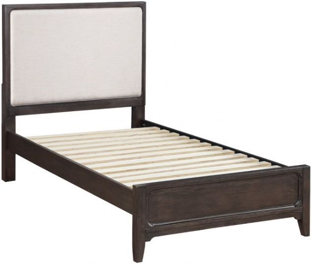 Winners Only® Westfield Expresso/White Youth Twin Upholstered Panel Bed-0