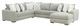 Albany Industries 3-Piece Haven Dove Sectional-0