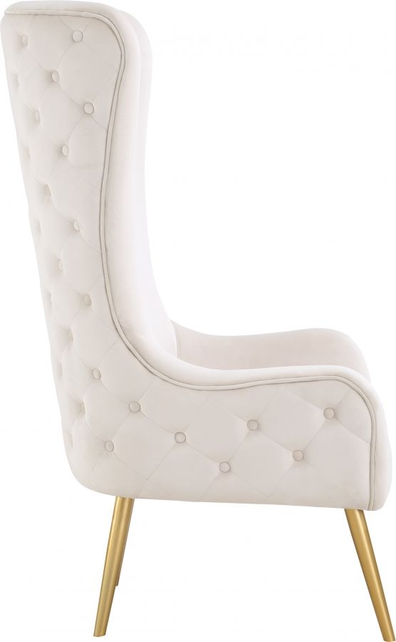 Meridian Furniture Alexander Cream Velvet Accent Chair-2
