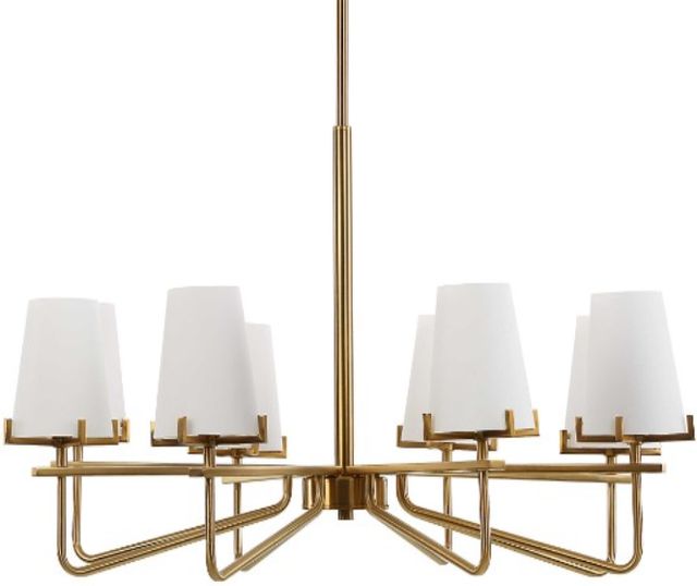 Uttermost® Lassen Warm Brass 8-Light Chandelier-3