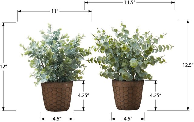 Monarch Specialties Inc. 2-piece 13" Artificial Plant with Brown Pot-2