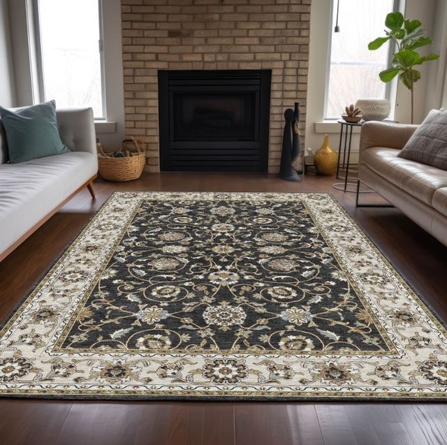 Dalyn™ Rug Company Hatay HY1 Black 5'x8' Area Rug-4