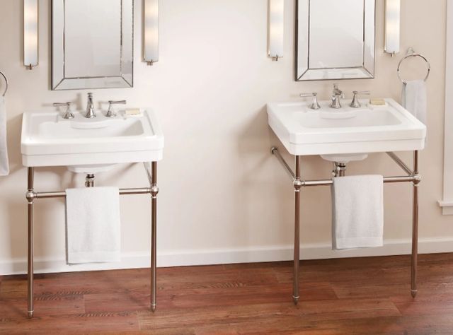 DXV Fitzgerald Polished Chrome 2-Handle Widespread Bathroom Faucet with Lever Handles-1