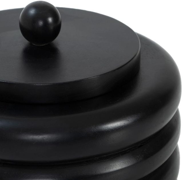 Renwil® Kara Sandblasted Black Decorative Jar-3