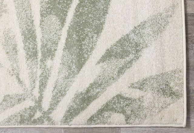 Kalora Interiors Focus Cream Green Palm Branch 5'3" x  7'7" Rug-2