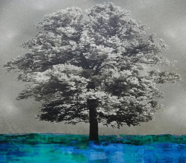 Stylecraft Gray/Blue Wall Art-1