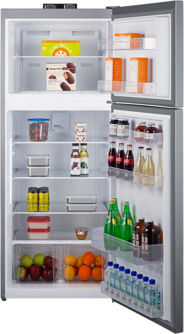 Summit® 28" 14.3 Cu. Ft. Stainless Steel Counter Depth Top Freezer Refrigerator-3