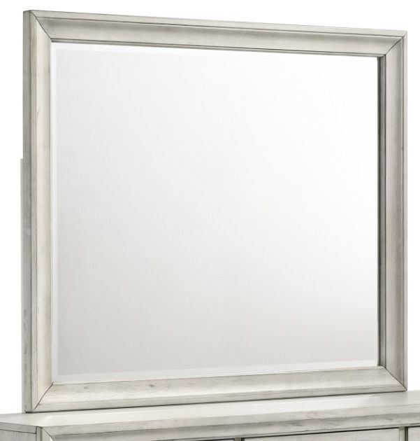 Crown Mark Jaymes White Mist Dresser Mirror-0