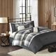 Olliix by Madison Park 6 Piece Grey Full/Queen Ridge Reversible Herringbone Coverlet Set-2