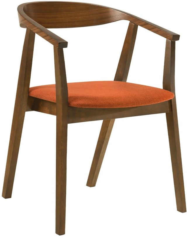 Armen Living Santana 2-Piece Orange Dining Chair Set-0