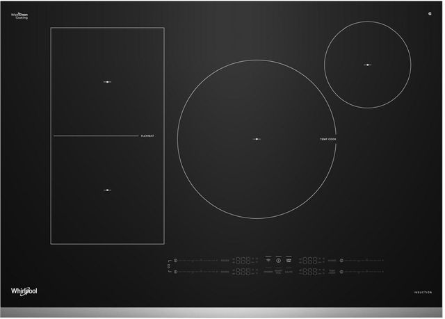 Whirlpool® 30" Stainless Steel Intelligent Induction Cooktop with Temp Cook™ Technology and WipeClean™ Coating