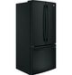GE® 18.6 Cu. Ft. Black Counter Depth French Door Refrigerator-1