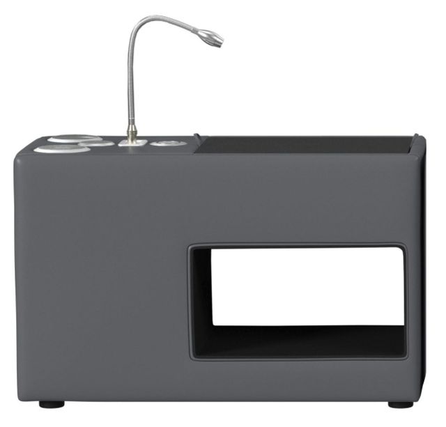 Elements International Valari Gray Nightstand-1