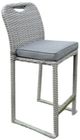 Furniture of America® Cyprus 6-Piece Gray Fabric/Faux Wicker Outdoor Bar Stool Set-0