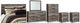 Signature Design by Ashley® Cazenfeld 6-Piece Black/Gray Full Panel Headboard Bed Set-0