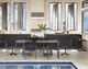 Tommy Bahama® Outdoor South Beach Dark Graphite Rectangular Dining Table with Teak Top-3