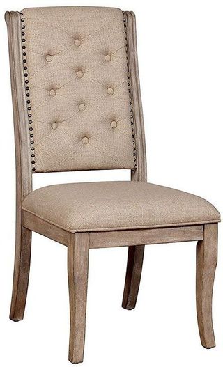 Furniture of America® Patience 2-Piece Beige/Rustic Natural Tone Side Chair Set