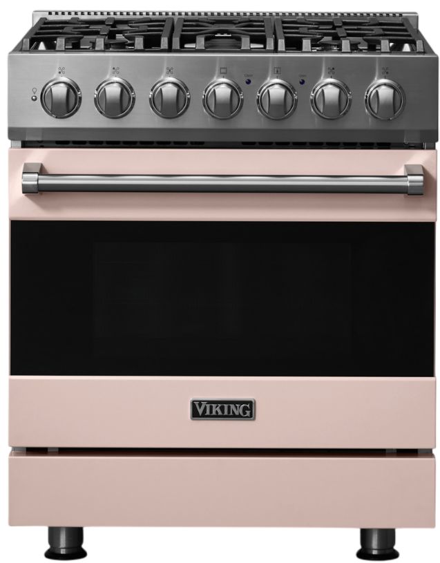 Viking® 3 Series 30" Blush Pro Style Natural Gas Range-0