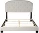 Bernards Olivia White Upholstered Full Panel Bed-2