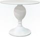 Jeffan Winslet Baluster Whitewood Pedestal Bistro Dining Table-0
