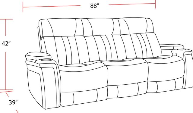 Parker House® Royce Fantom Ivory Power Reclining Sofa-2