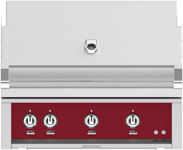 Hestan® 4-Burner Burgundy Built In Liquid Propane Gas Grill