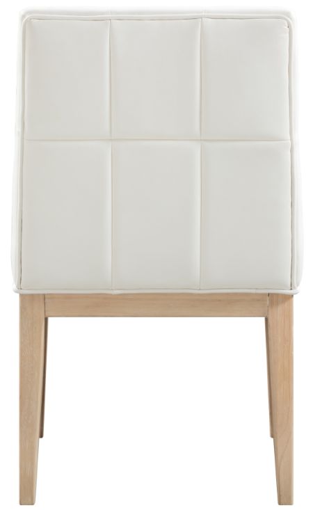 Meridian Furniture Adrian Cream/Natural Leather Upholstered Dining Side Chair-1