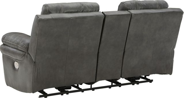 Signature Design by Ashley® Edmar Charcoal Power Reclining Console Loveseat-2