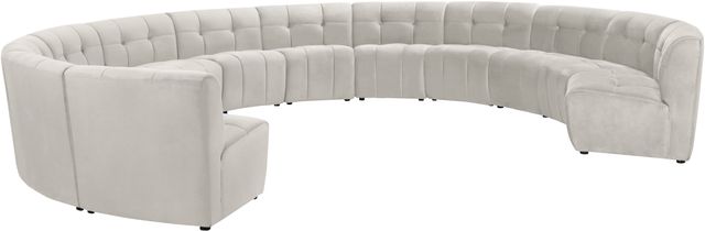 Meridian Furniture Limitless 12-Piece Cream Velvet Modular Sectional-1