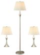 Coaster® Griffin 3-Piece Brushed Nickel Slender Lamp Set-0