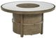 Signature Design by Ashley® Rainier Ranch Beige Aluminum Outdoor Round Fire Pit Table-0