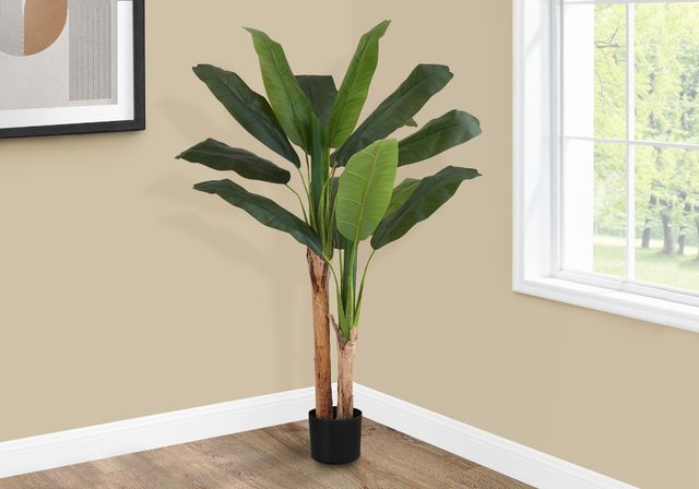 Monarch Specialties Inc. Green/Black 55" Artificial Potted Banana Tree-3