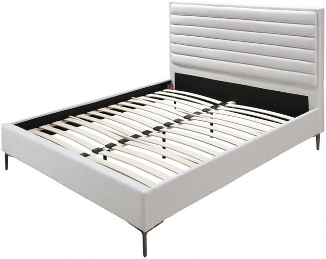 Meridian Furniture Hunter Cream Queen Upholstered Panel Bed-3