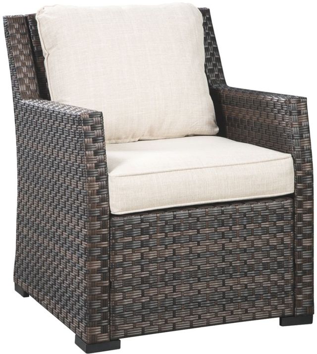 Signature Design by Ashley® Easy Isle 5-Piece Bark Brown/Beige Outdoor Dining Set-2