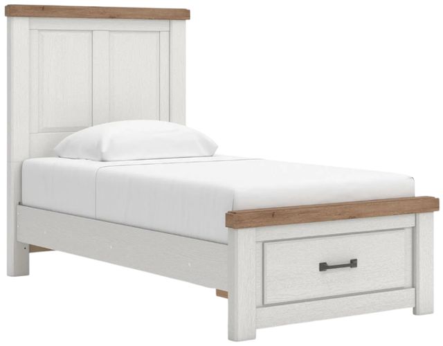 Signature Design by Ashley® Savonport Brown/White Twin Panel Storage Bed-0