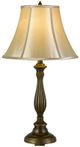 Cal® Lighting & Accessories Meath Antique Brass/Off-White Table Lamp-0