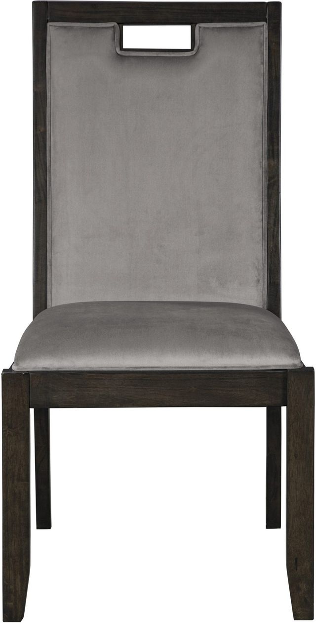 Signature Design by Ashley® Hyndell Gray/Dark Brown Upholstered Side Chair-2