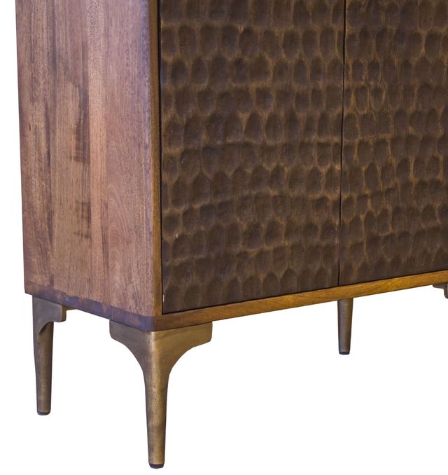 Home Trends & Design Santa Cruz Antique Bronze Bookshelf-4